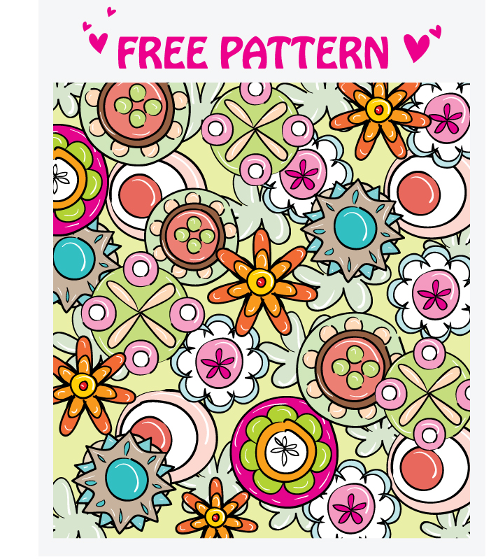 free vector Lovely pattern vector 3